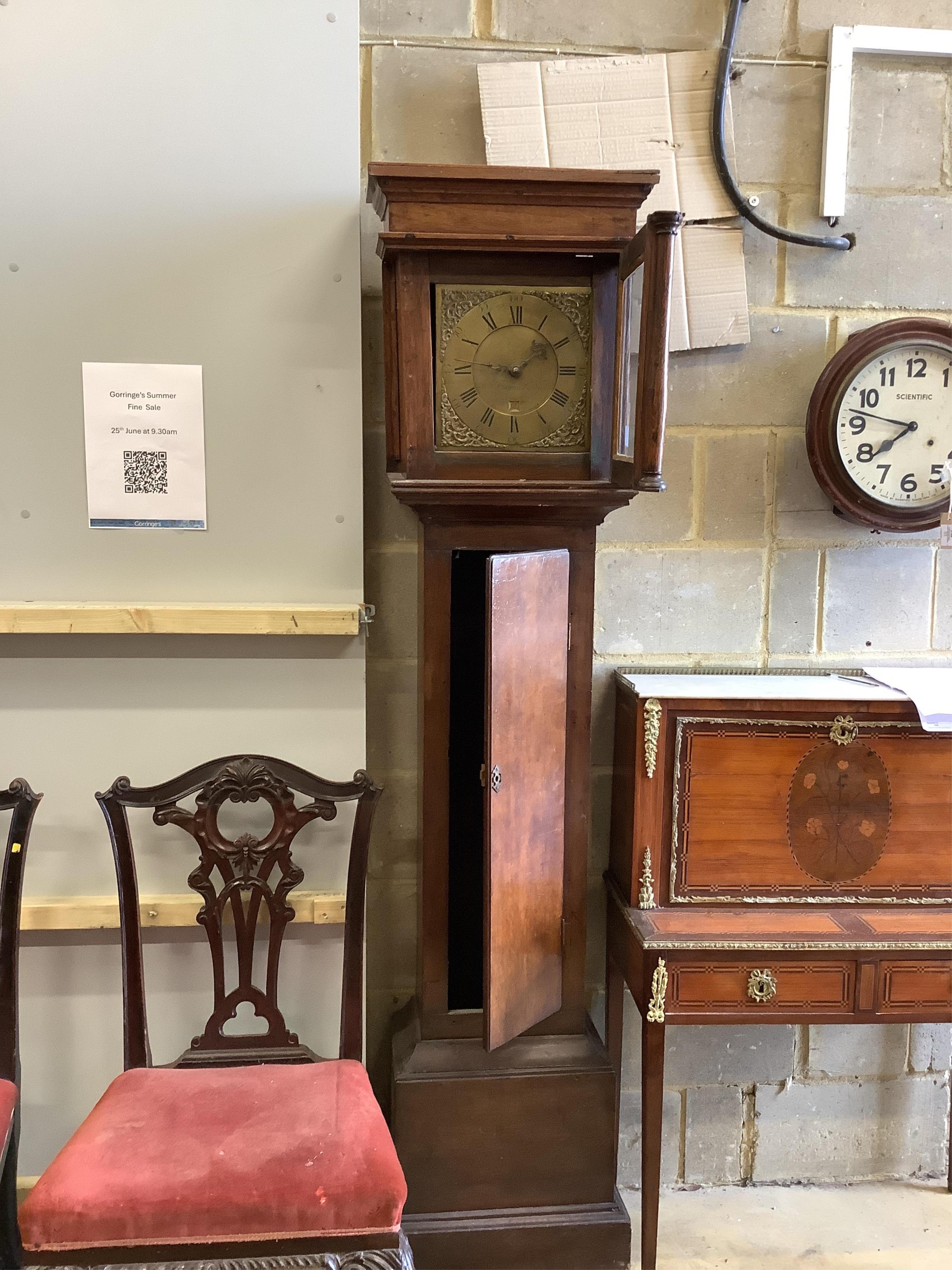 An early 19th century oak thirty hour longcase clock marked Joseph Eayre, St Neot’s, height 199cm. Condition - fair